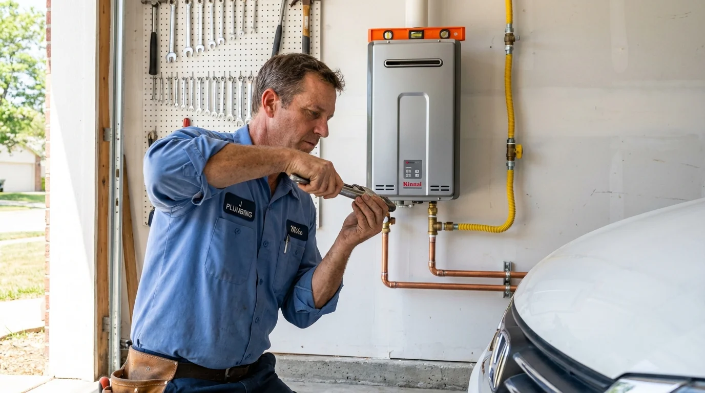 Tankless water heater installation by a Johns Plumbing LLC plumber in Sparta